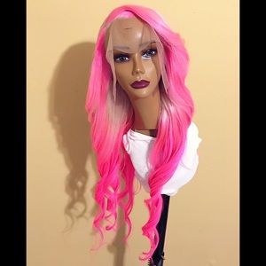 28inch pink lace frontal wig
